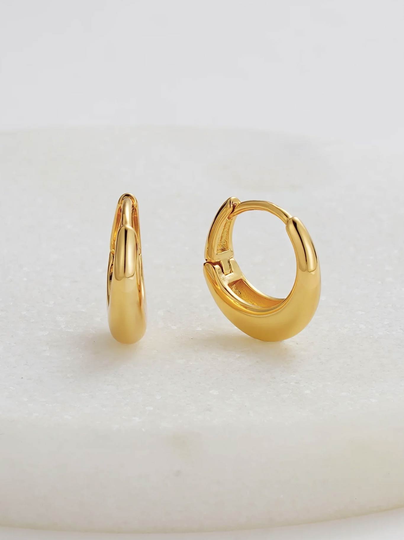 Image of Jewelry. Product name - ZAFINO CLEO HOOP SMALL in Gold colour by brand - Zafino