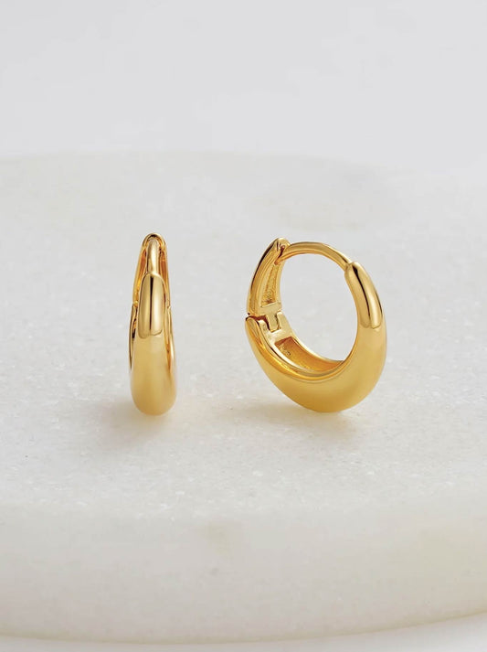 Image of Jewelry. Product name - ZAFINO CLEO HOOP SMALL in Gold colour by brand - Zafino