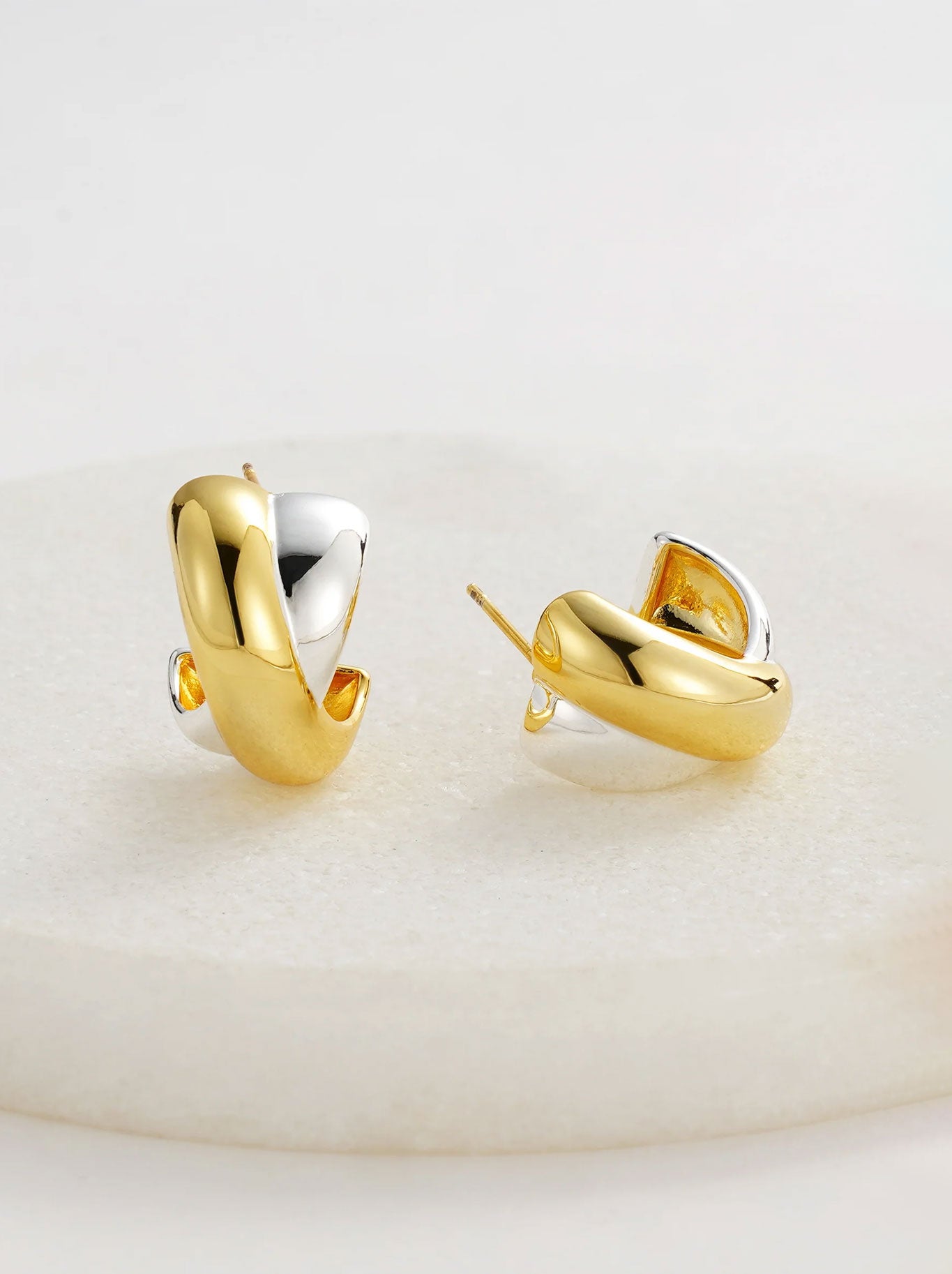 Image of Accessories. Productname: ZAFINO FREYA HOOP in Gold Silver colour by brand - Zafino
