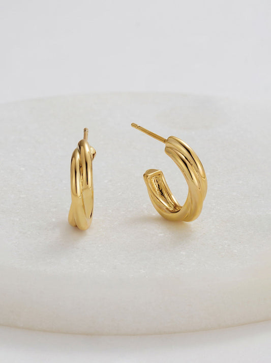 Image of Accessories. Productname: ZAFINO ELOISE HOOP in Gold colour by brand - Zafino