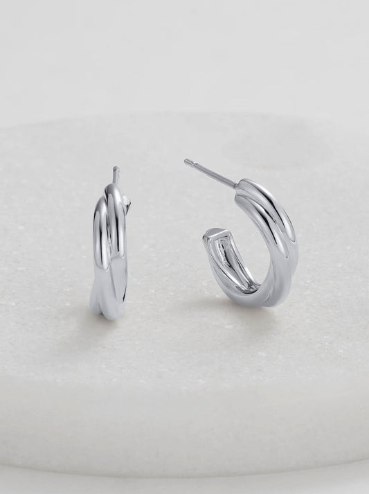 Image of Jewelry. Productname: ZAFINO ELOISE HOOP in Silver colour by brand - Zafino