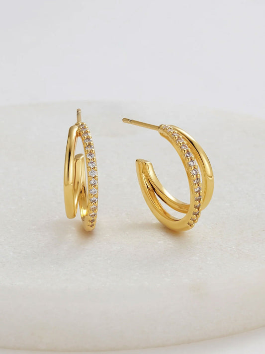 Image of Accessories. Productname: ZAFINO CELESTE HOOP in Clear colour by brand - Zafino