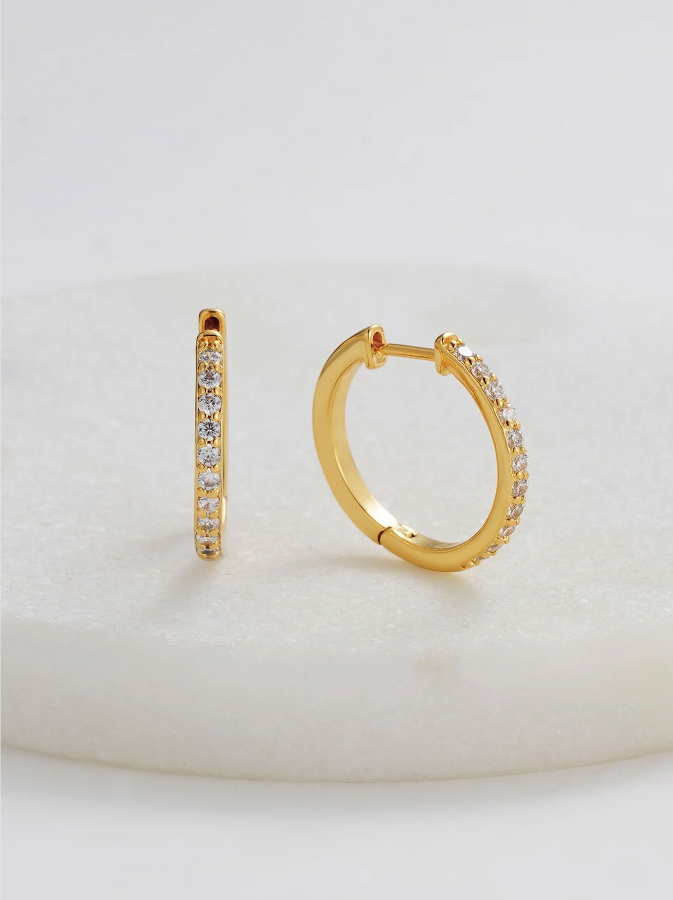 Image of Jewelry. Productname: ZAFINO CATALINA HOOP in Gold colour by brand - Zafino
