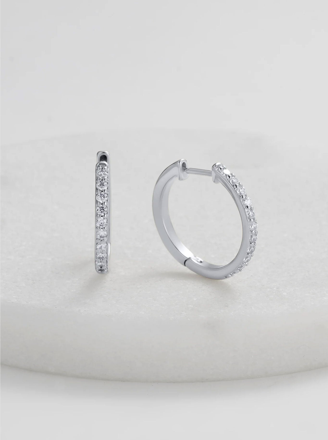Image of Jewelry. Productname: ZAFINO CATALINA HOOP in Silver colour by brand - Zafino