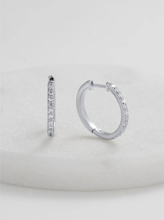 Image of Jewelry. Productname: ZAFINO CATALINA HOOP in Silver colour by brand - Zafino