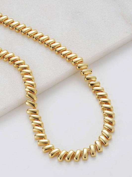 Image of Necklaces. Productname: ZAFINO EMERSON NECKLACE in Gold colour by brand - Zafino