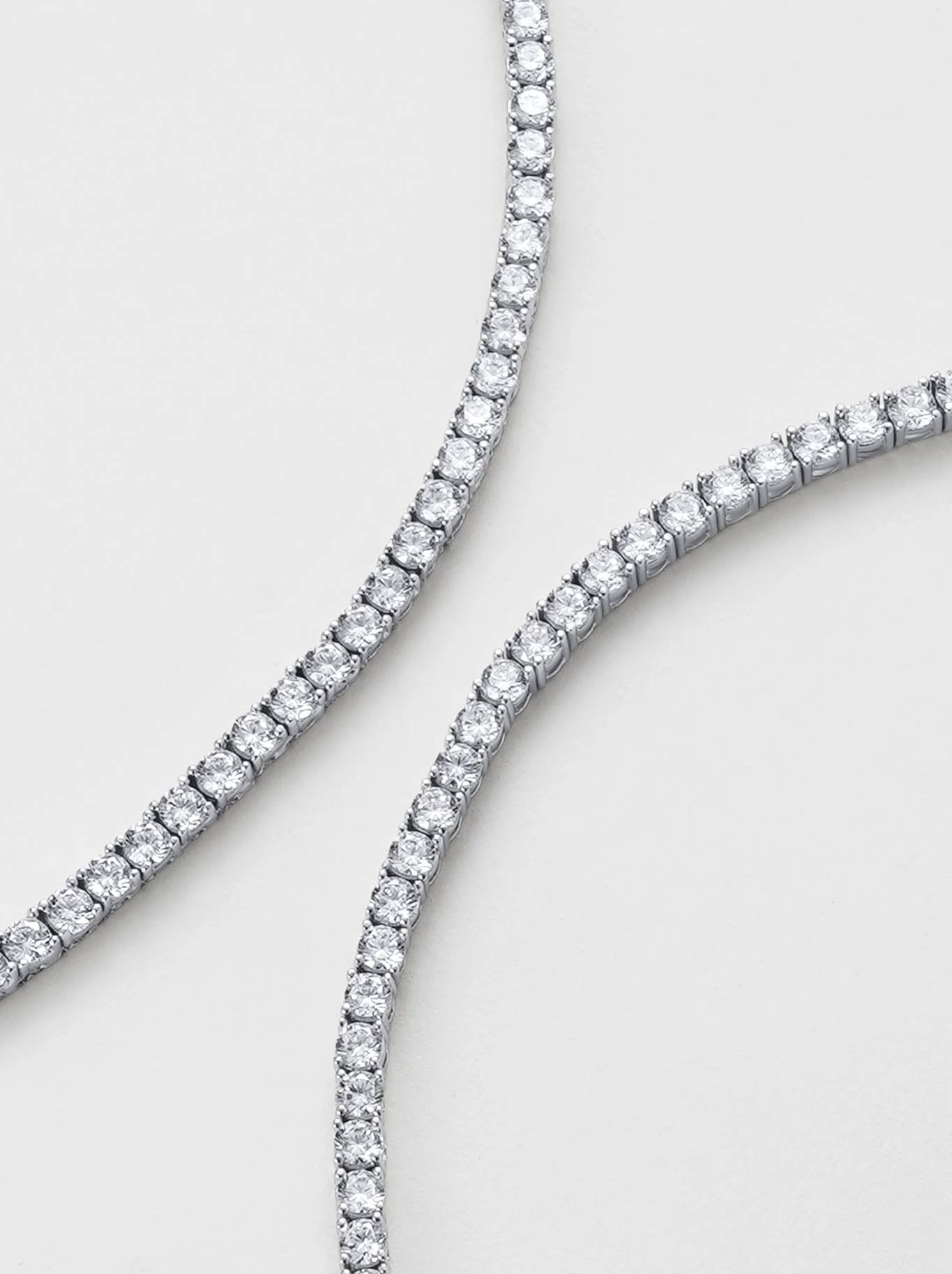 ZAFINO DANI TENNIS NECKLACE (Silver)
