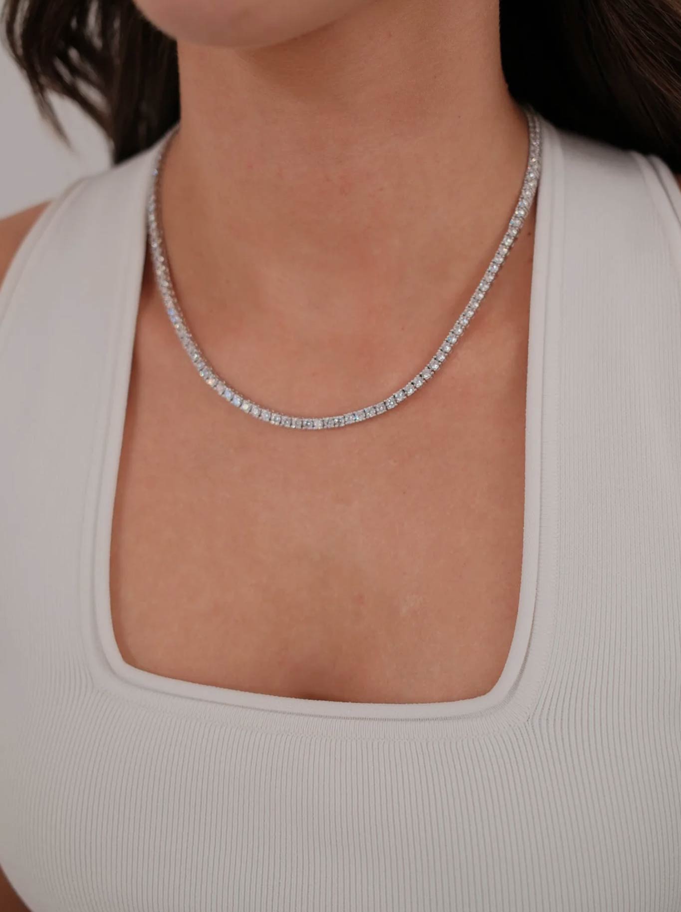 ZAFINO DANI TENNIS NECKLACE (Silver)
