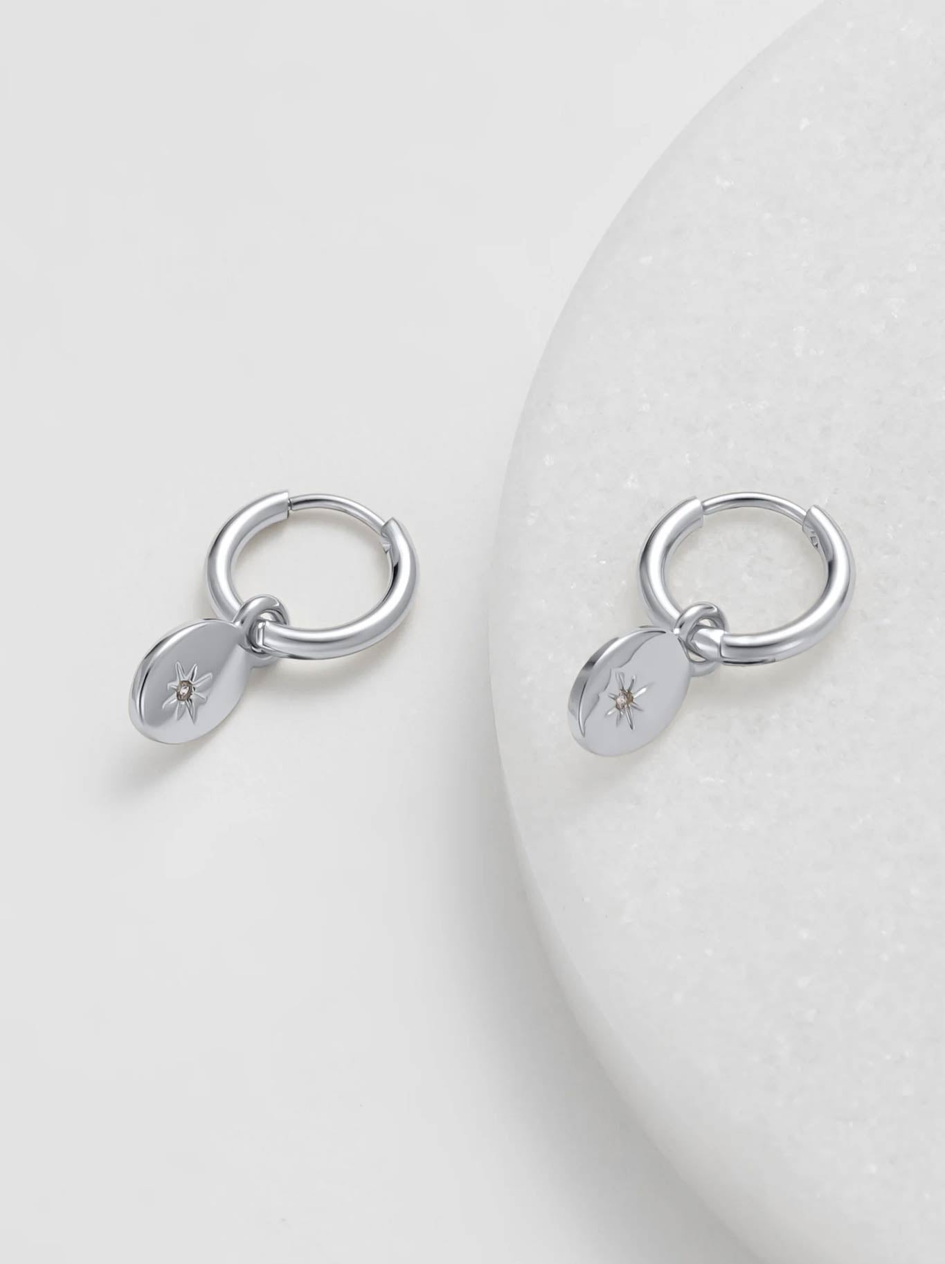 Image of Jewelry. Productname: ZAFINO NALA HOOP in Silver colour by brand - Zafino