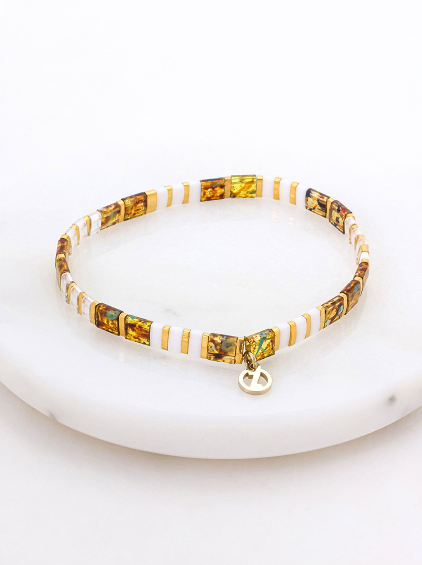 Image of Accessories. Productname: ZAFINO TILE BRACELET in Tortoise Gold colour by brand - Zafino
