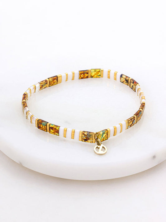 Image of Accessories. Productname: ZAFINO TILE BRACELET in Tortoise Gold colour by brand - Zafino
