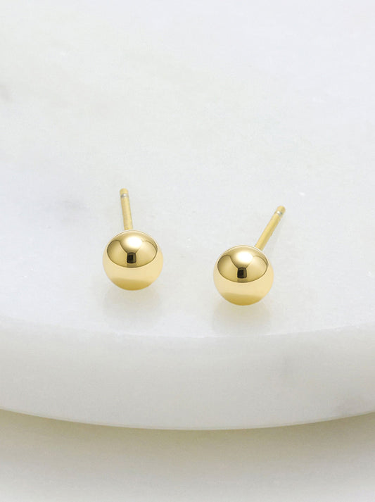 Image of Accessories. Productname: ZAFINO BALL STUD in Gold colour by brand - Zafino