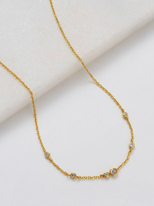 Image of Necklaces. Productname: ZAFINO AMY MINI NECKLACE in Gold colour by brand - Zafino