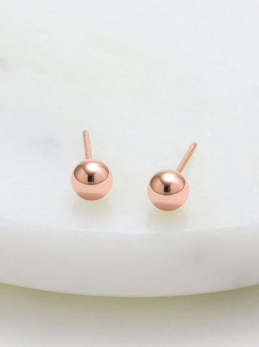 Image of Accessories. Productname: ZAFINO BALL STUD in Rose Gold colour by brand - Zafino