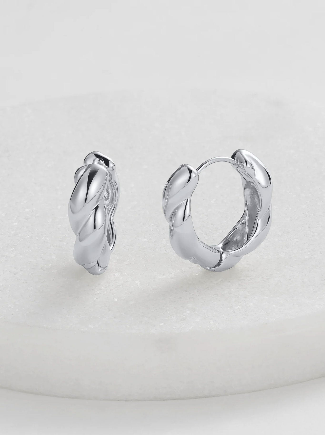 Image of Accessories. Productname: ZAFINO MAYA HOOP in Silver colour by brand - Zafino