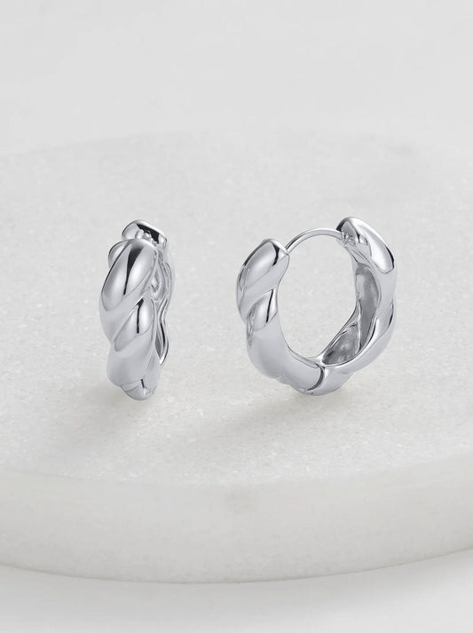 Image of Accessories. Productname: ZAFINO MAYA HOOP in Silver colour by brand - Zafino