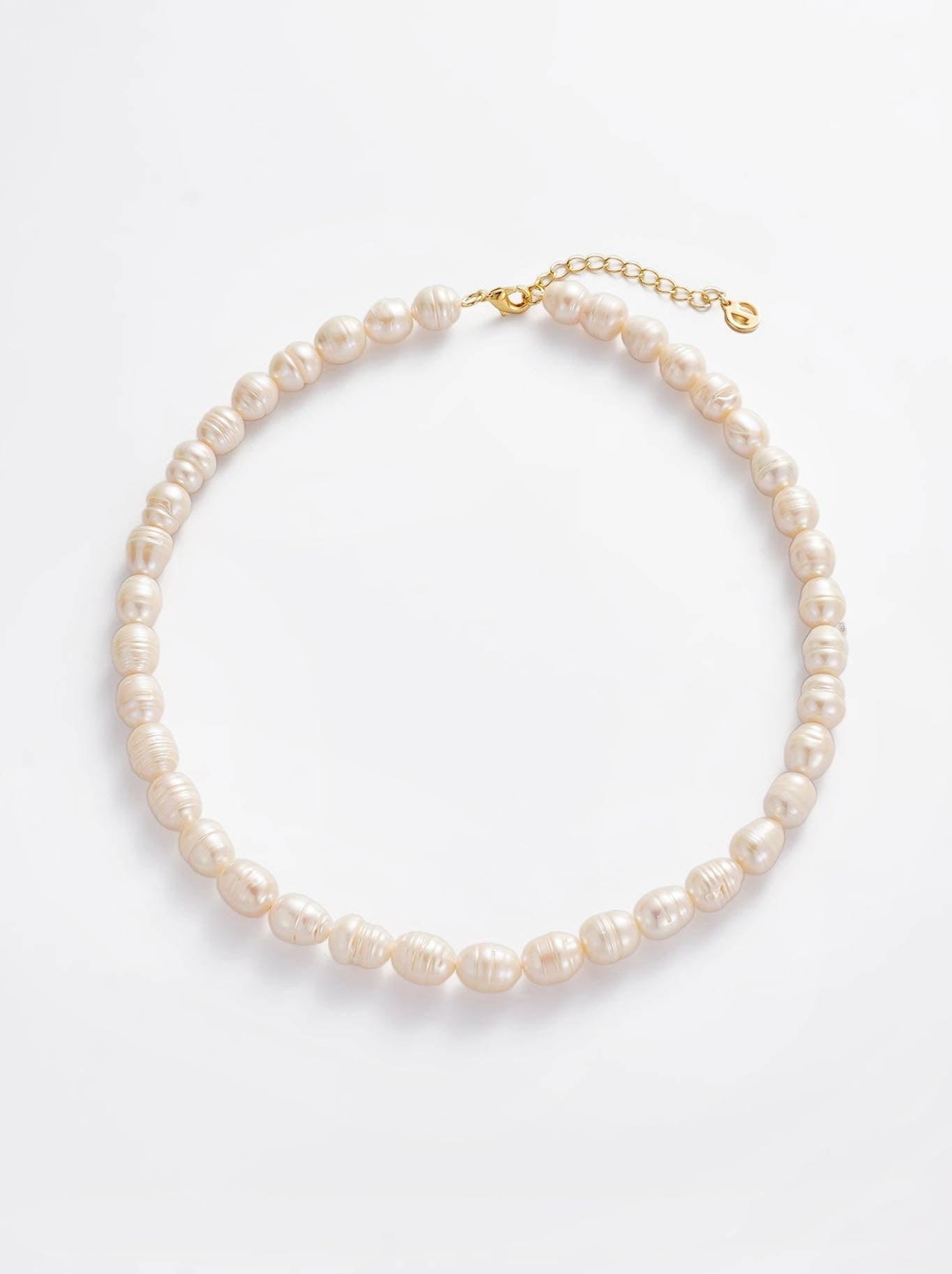Image of Necklaces. Product name - Zafino Luna Pearl Necklace in Pearl colour by brand - Zafino