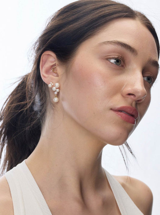 Zafino Luna Pearl Earring (Gold)