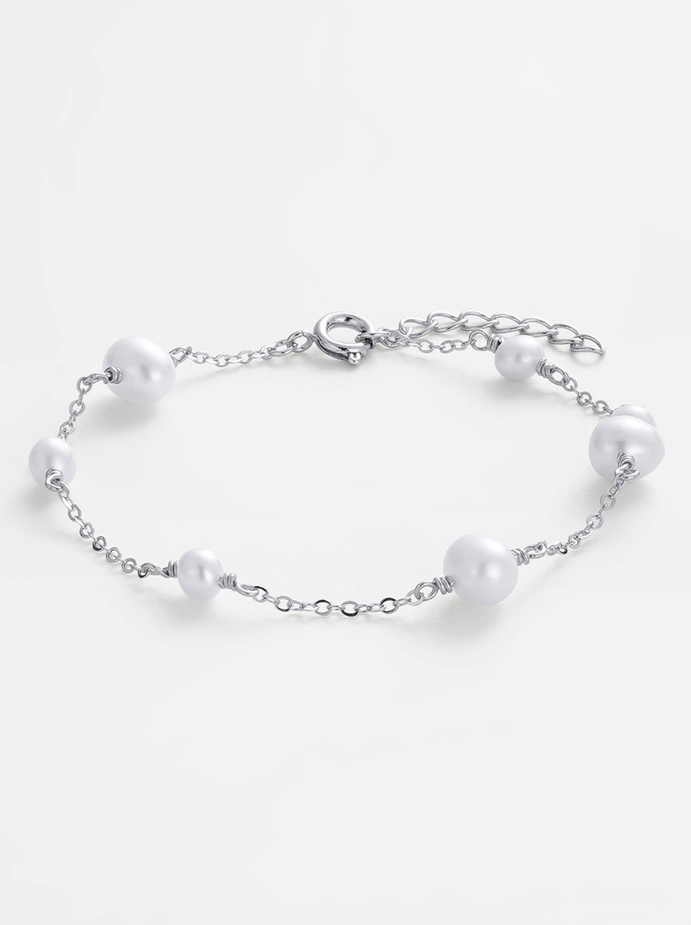 Image of Bracelets. Productname: Zafino Luna Pearl Bracelet in Silver colour by brand - Zafino