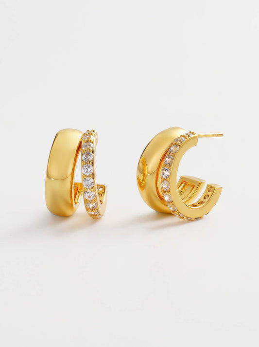 Image of Jewelry. Productname: Zafino Zoe Hoop in Gold colour by brand - Zafino