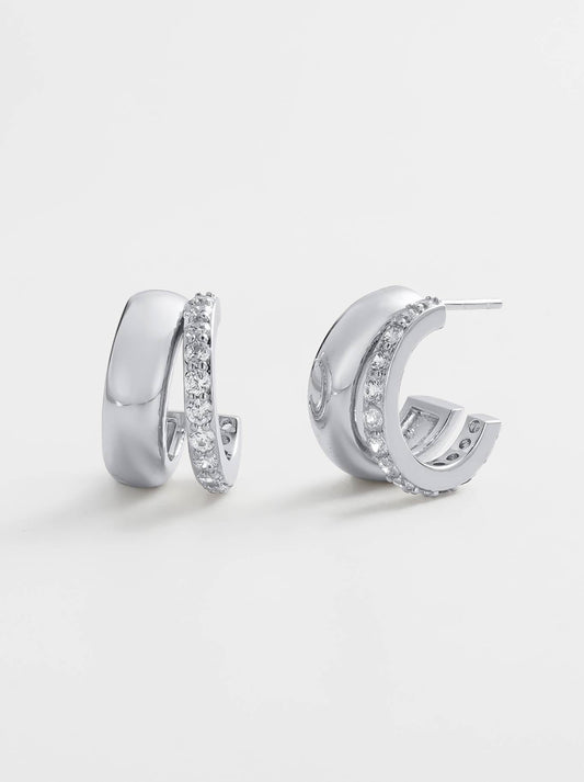 Image of Jewelry. Productname: Zafino Zoe Hoop in Silver colour by brand - Zafino