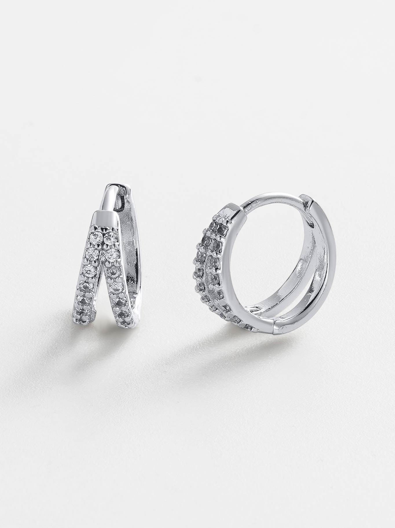 Image of Jewelry. Productname: Zafino Celia Huggie in Silver colour by brand - Zafino