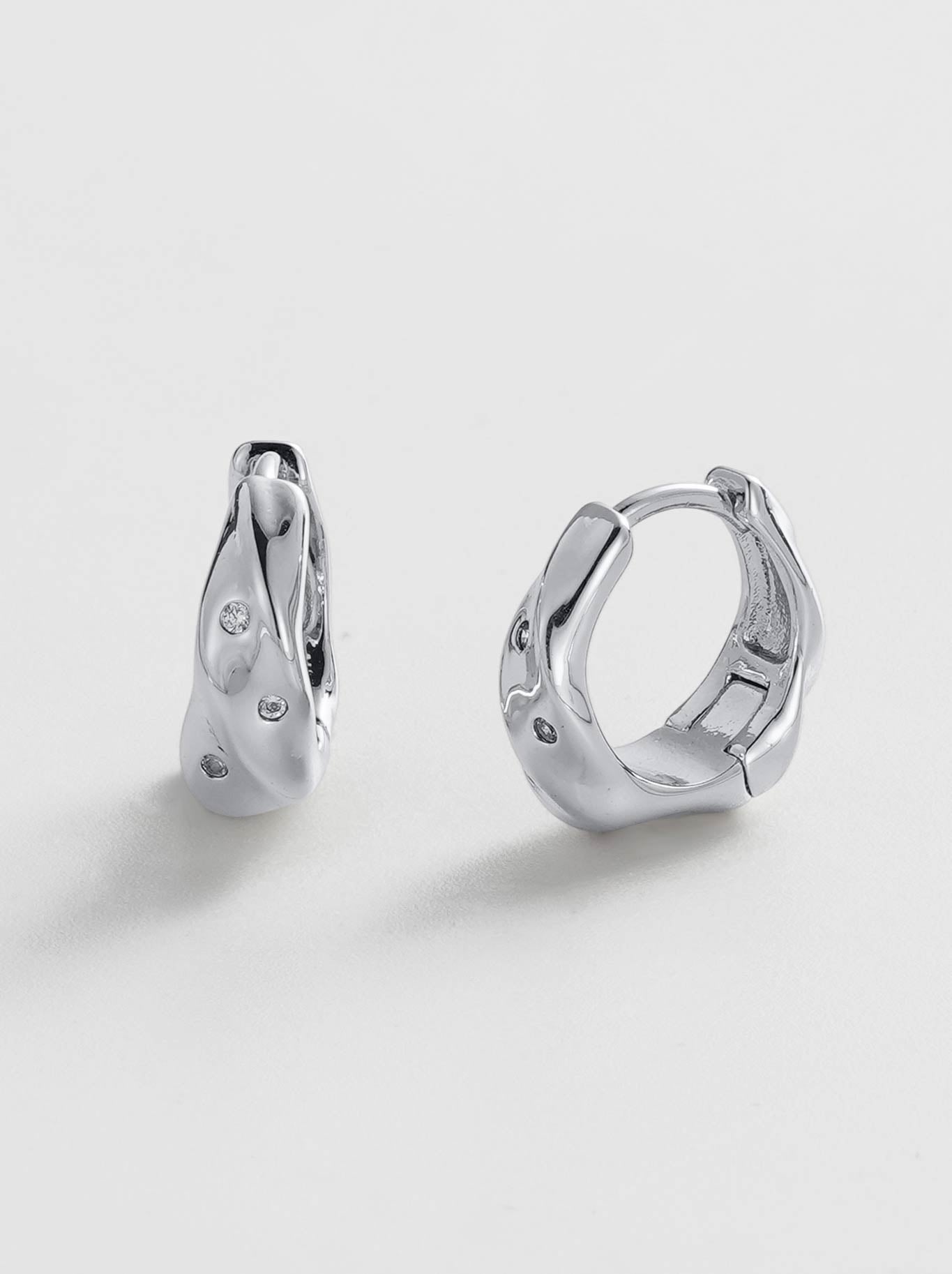 Image of Jewelry. Productname: Zafino June Hoop in Silver colour by brand - Zafino