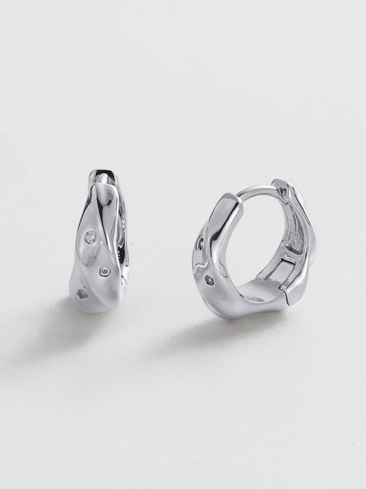 Image of Jewelry. Productname: Zafino June Hoop in Silver colour by brand - Zafino
