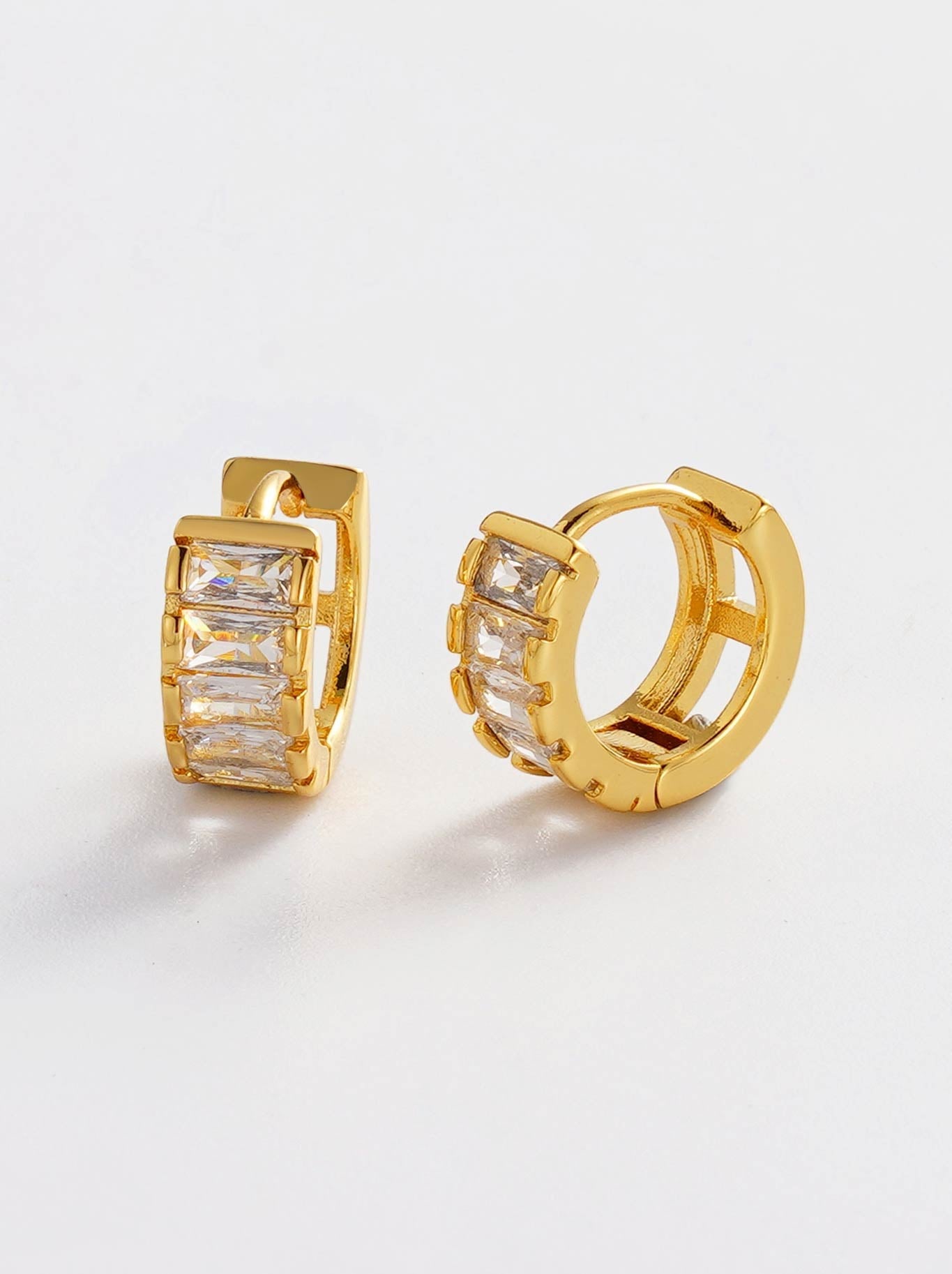 Image of Jewelry. Productname: Zafino Kira Huggie in Gold colour by brand - Zafino