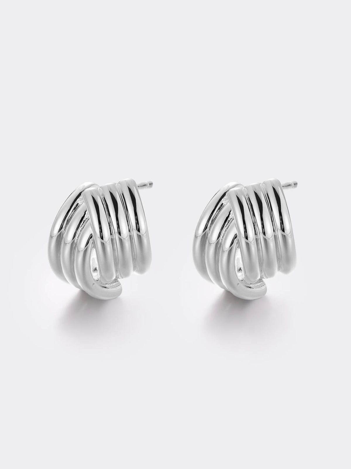Image of Earrings. Product name - Zafino Noah Earring in Silver colour by brand - Zafino