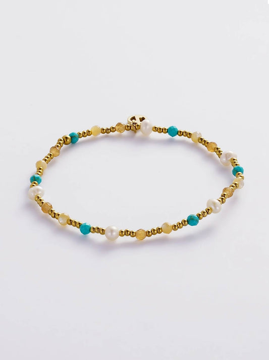 Image of Bracelets. Product name - ZAFINO MAGGIE BRACELET in Teal colour by brand - Zafino