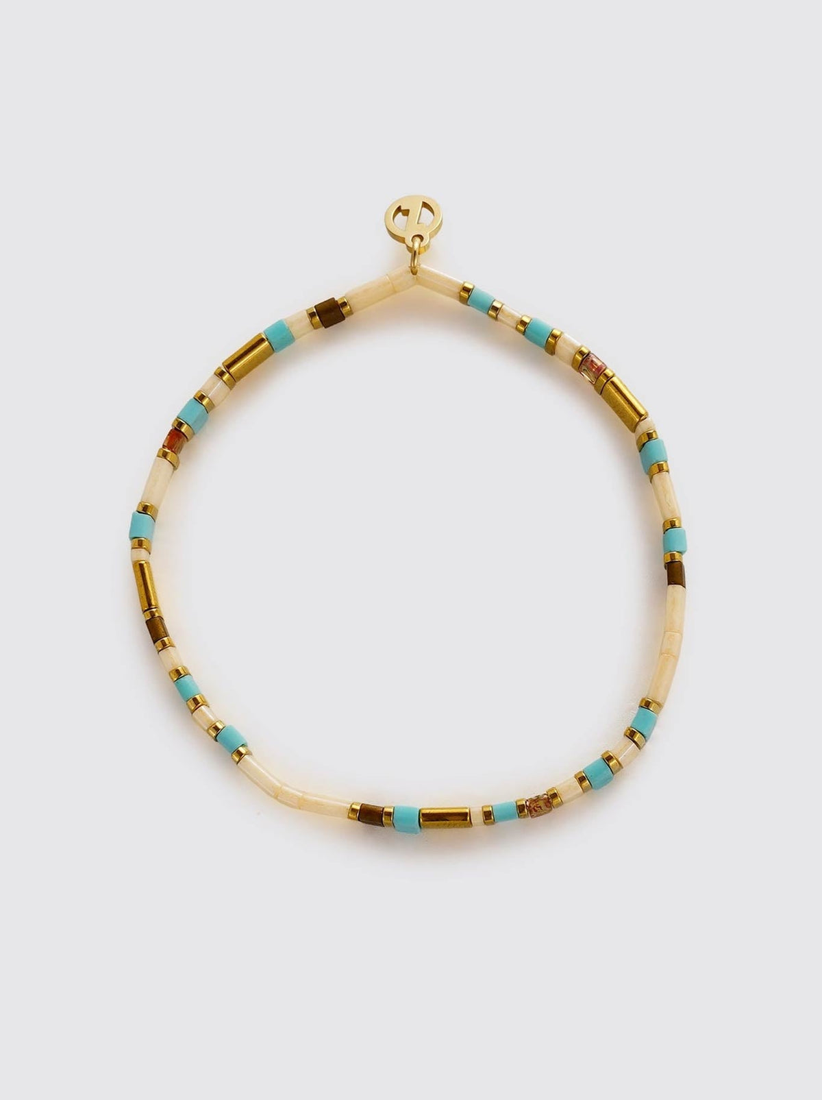 ZAFINO TILE BRACELET (Teal/Cream)