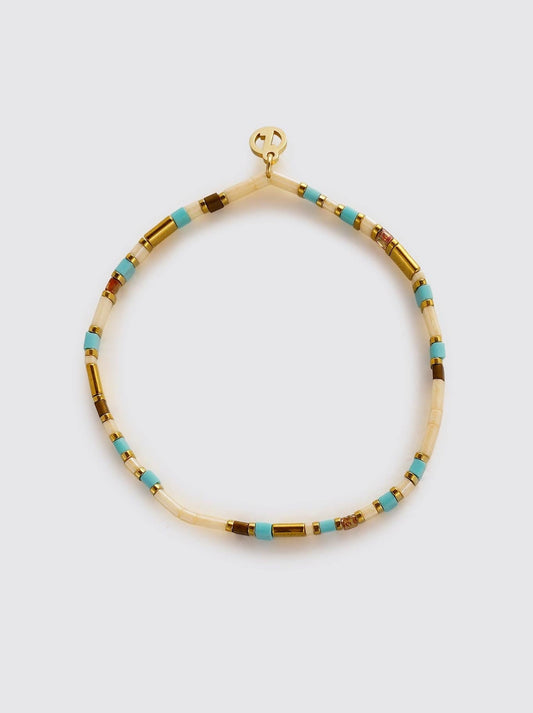 ZAFINO TILE BRACELET (Teal/Cream)