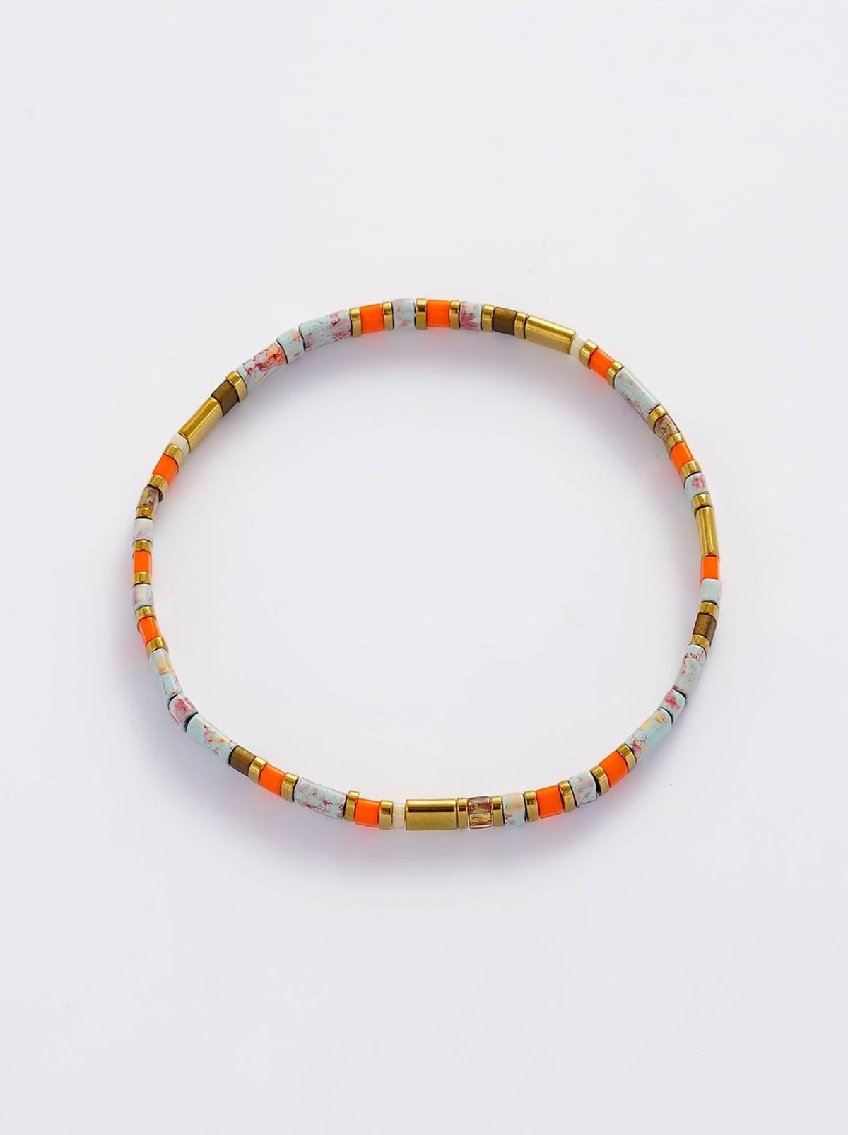 ZAFINO TILE BRACELET (Teal/Orange)