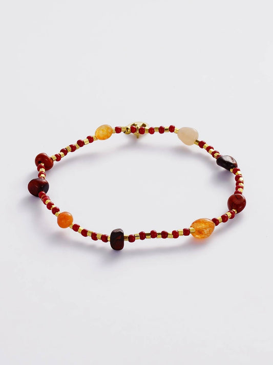 Image of Bracelets. Product name - ZAFINO HARIETTE BRACELET in Red/Gold colour by brand - Zafino