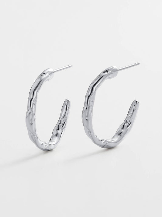 Image of Jewelry. Product name - Zafino Alessia Hoop Large in Silver colour by brand - Zafino