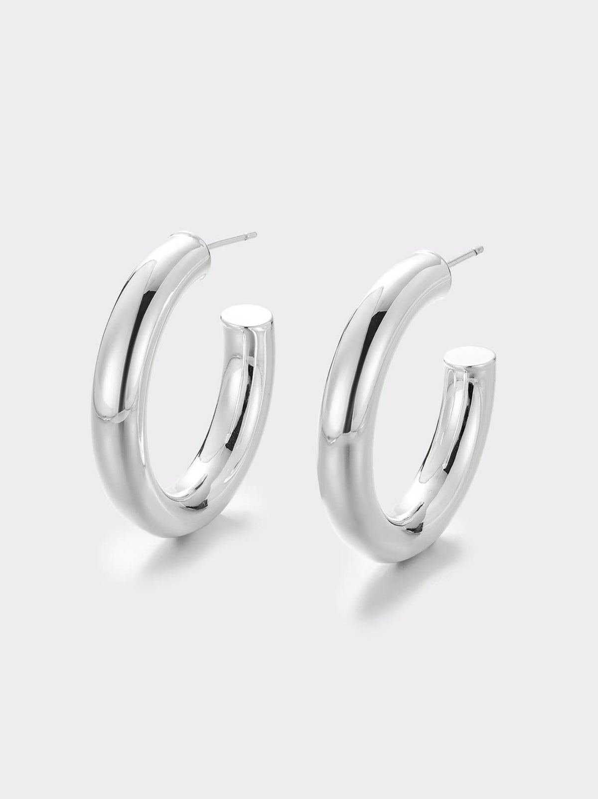 Image of Jewelry. Product name - Zafino Lina Hoop Large in Silver colour by brand - Zafino