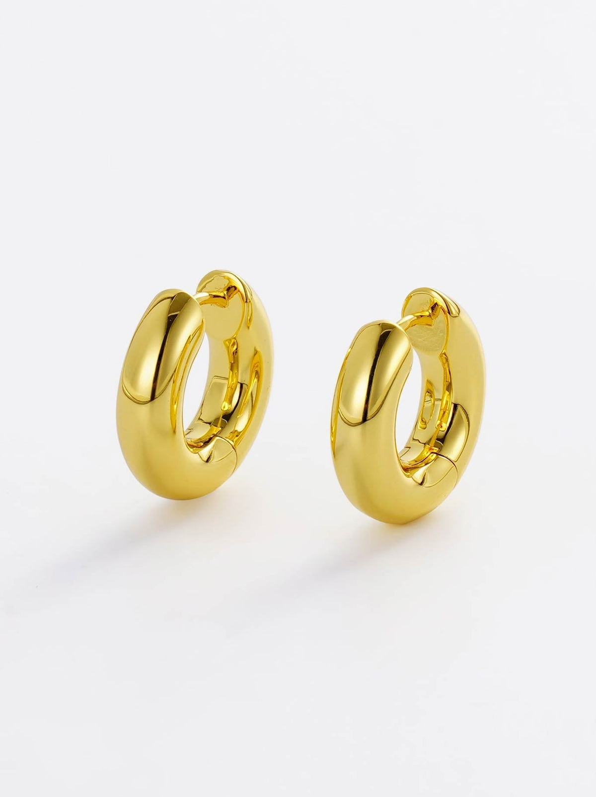 Image of Jewelry. Product name - Zafino Lina Hoop Small in Gold colour by brand - Zafino