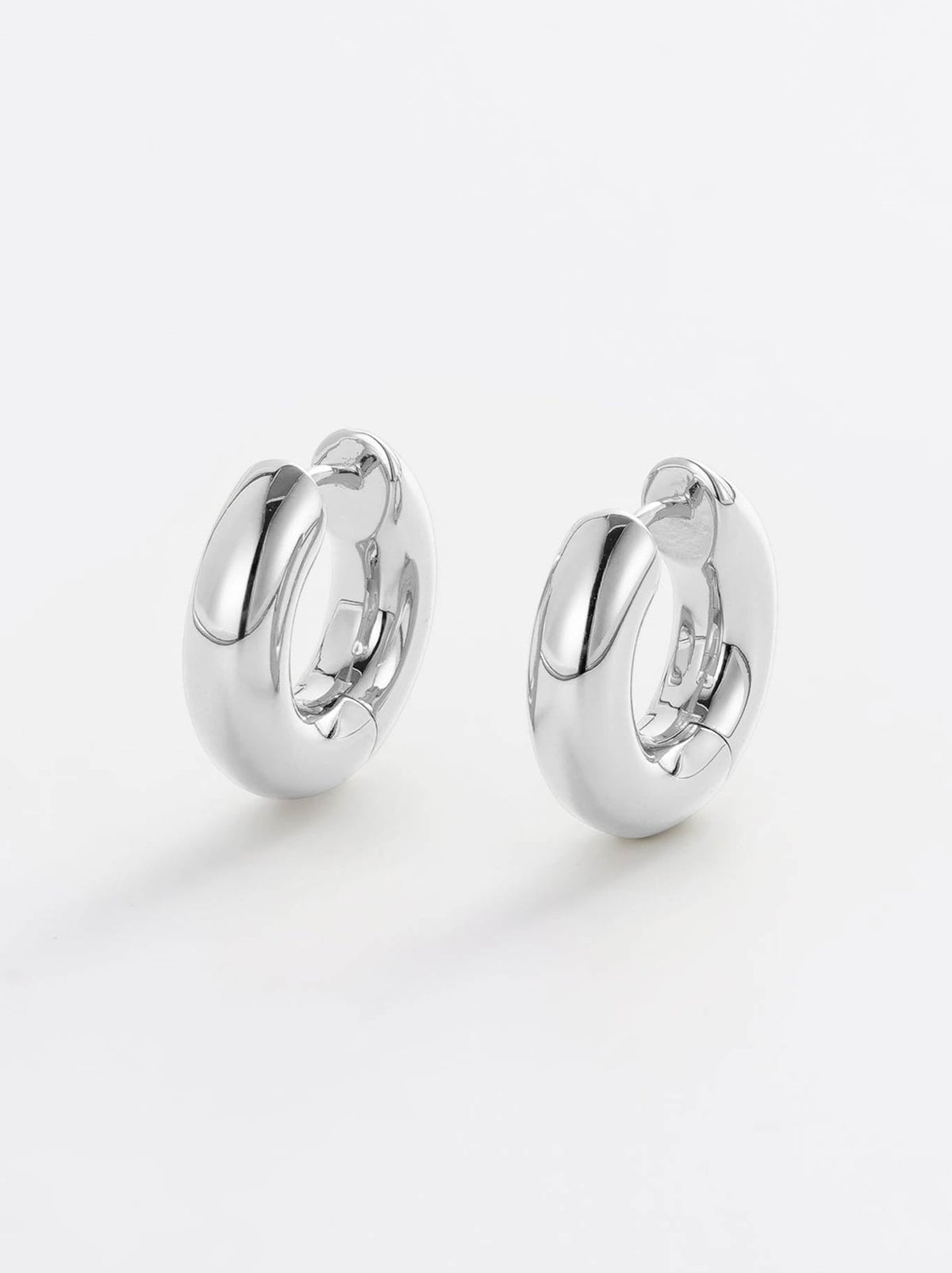 Image of Jewelry. Product name - Zafino Lina Hoop Small in Silver colour by brand - Zafino
