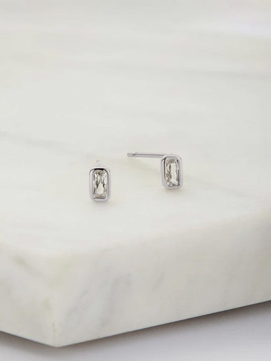 Image of Earrings. Productname: Zafino Lily Stud Earring in Silver colour by brand - Zafino