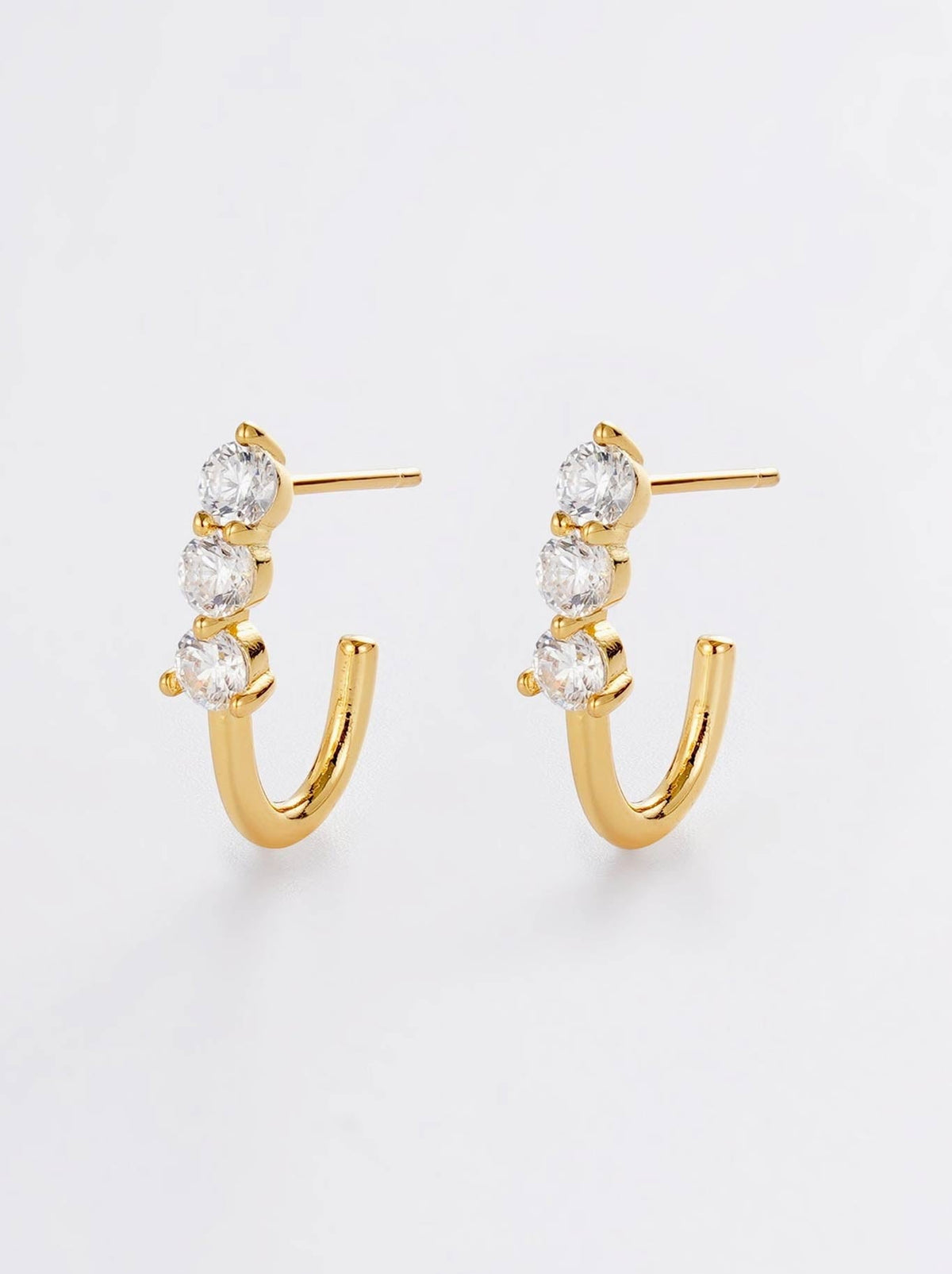 Image of Jewelry. Product name - Zafino Mara Hoop in Gold colour by brand - Zafino