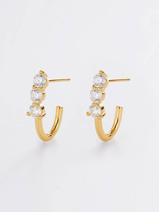 Image of Jewelry. Product name - Zafino Mara Hoop in Gold colour by brand - Zafino