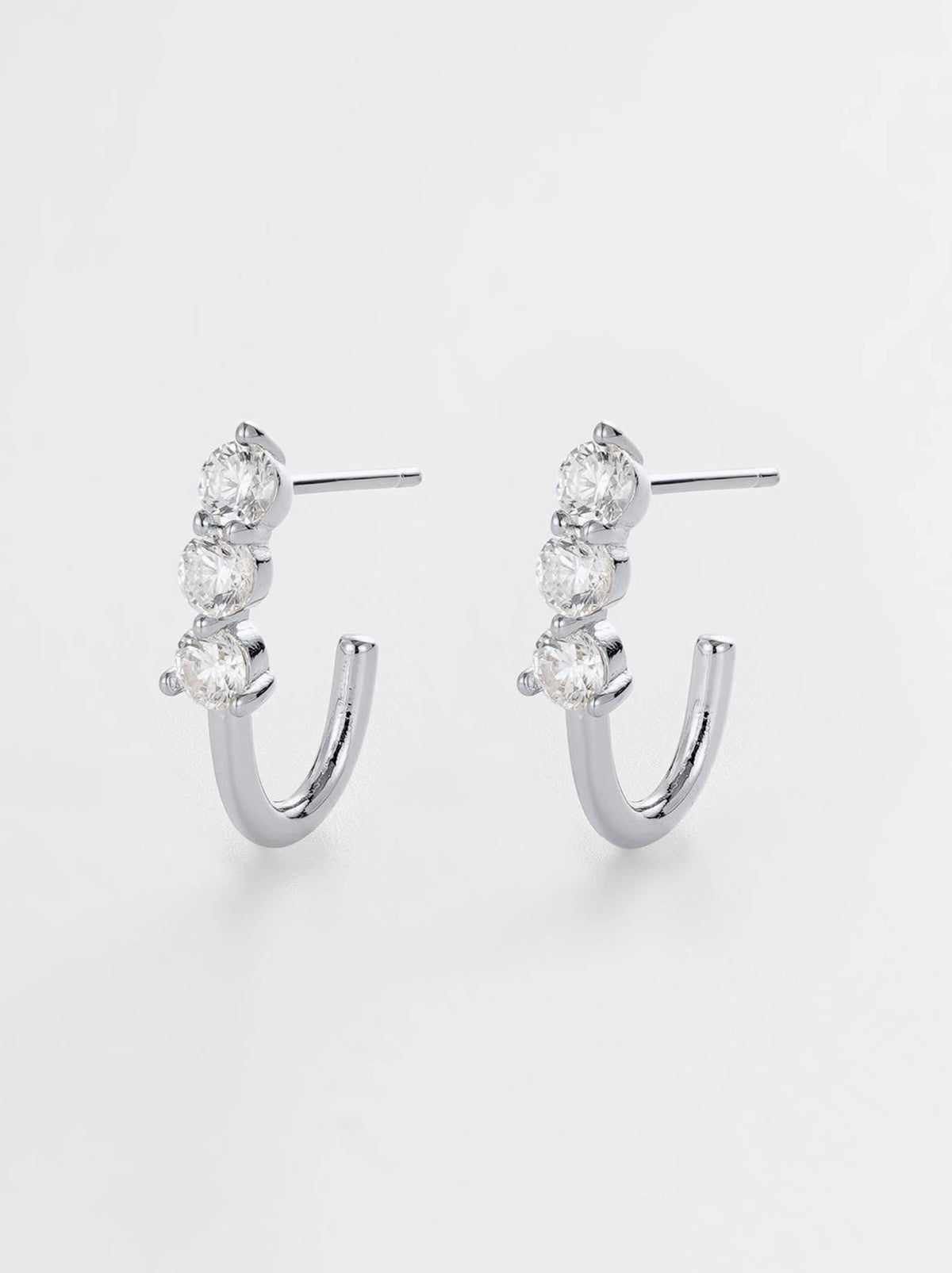 Image of Jewelry. Product name - Zafino Mara Hoop in Silver colour by brand - Zafino