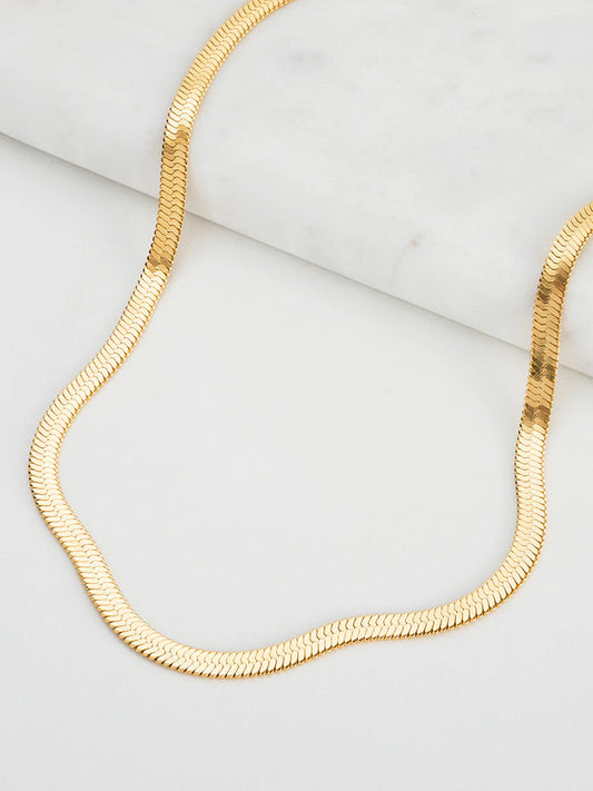 Image of Accessories. Productname: Zafino Snake Chain Necklace in Gold colour by brand - Zafino