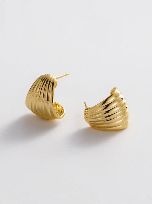 Image of Jewelry. Productname: Zafino Sasha Hoop Medium in Gold colour by brand - Zafino