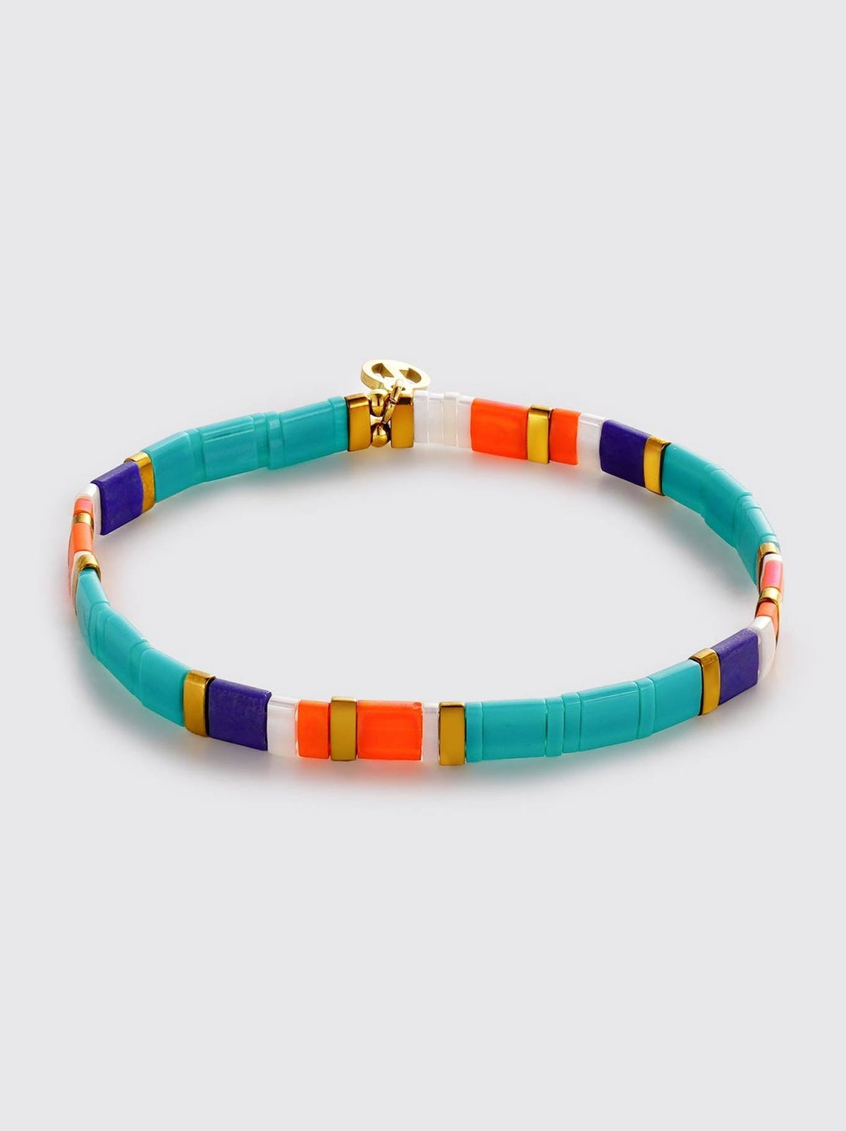 Image of Bracelets. Product name - Zafino Tile Bracelet in Teal colour by brand - Zafino