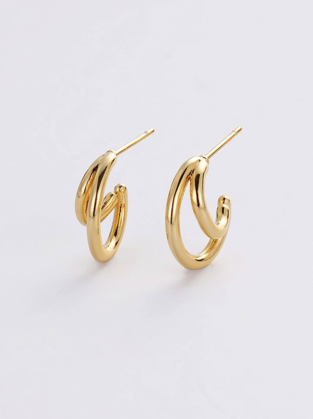 Image of Jewelry. Product name - Zafino Tilly Hoop in Gold colour by brand - Zafino