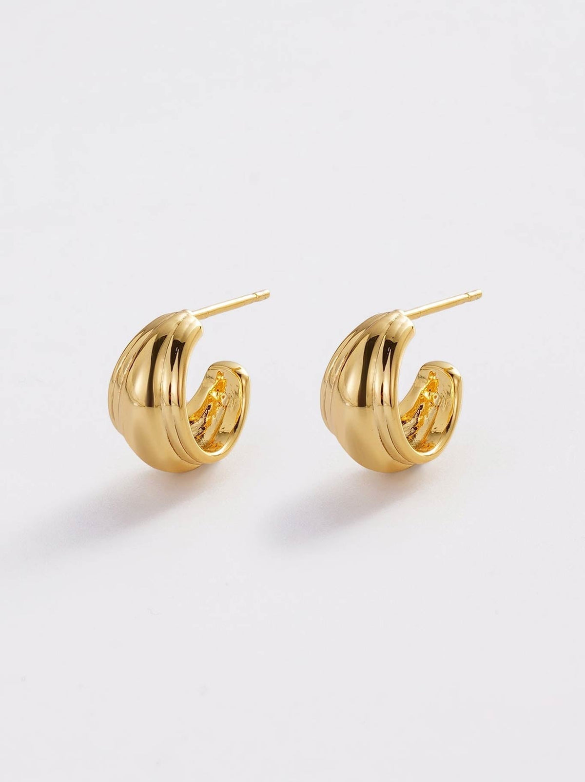 Image of Jewelry. Product name - Zafino Vicky Hoop in Gold colour by brand - Zafino