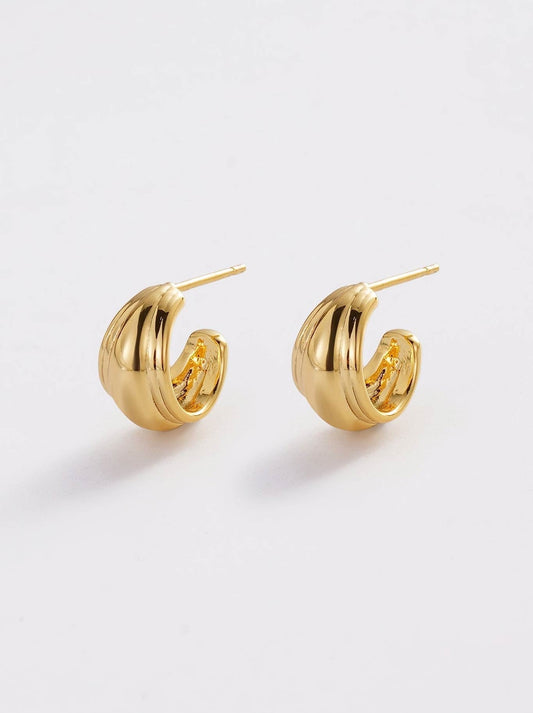 Image of Jewelry. Product name - Zafino Vicky Hoop in Gold colour by brand - Zafino