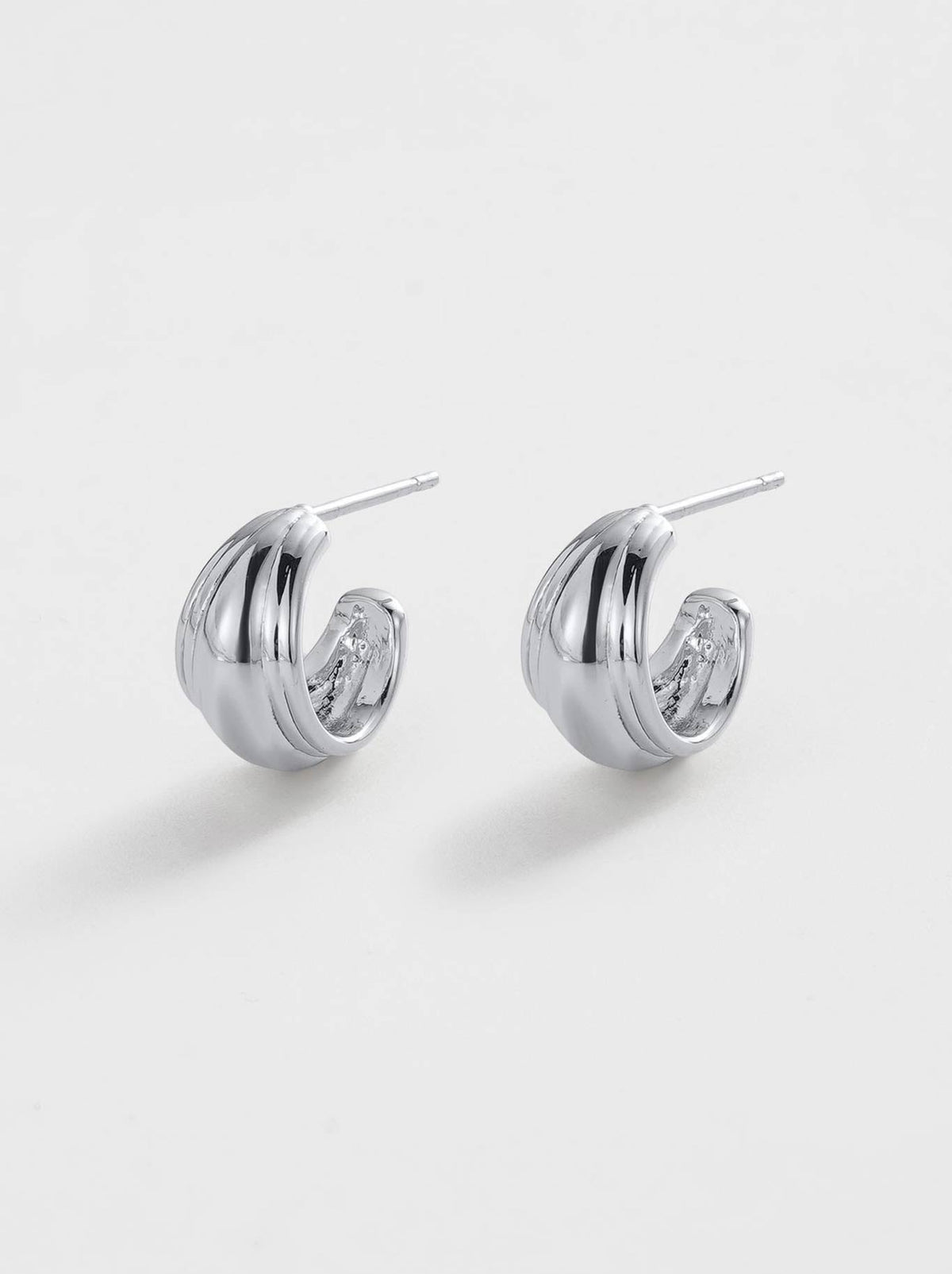 Image of Jewelry. Product name - Zafino Vicky Hoop in Silver colour by brand - Zafino